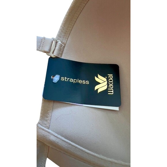 New Wacoal Size 34D Sand 854119 Red Carpet Convertible Strapless Underwire Bra - Picture 8 of 14